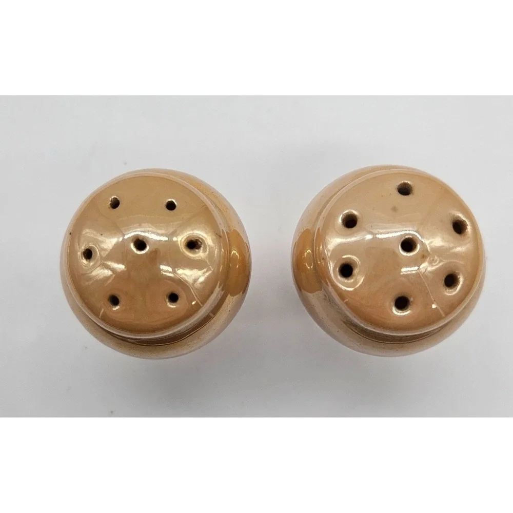 Vintage Lusterware Japan Ceramic Salt and Pepper Shakers Set Kitchen Table Decor
